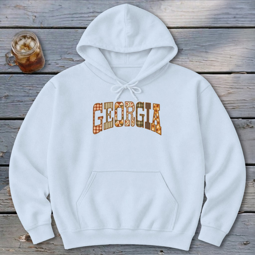 Georgia Faux Embroidery Letters Hoodie