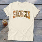 Georgia Faux Embroidery Letters Softstyle Tee