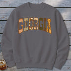 Georgia Faux Embroidery Letters Sweatshirt