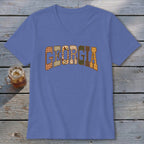 Georgia Faux Embroidery Letters V-neck
