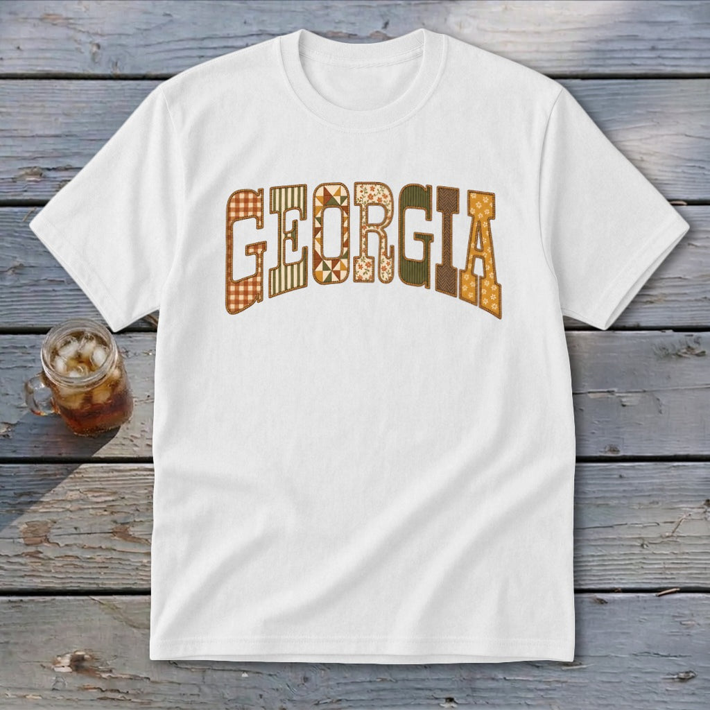 Georgia Faux Embroidery Letters Youth Tee