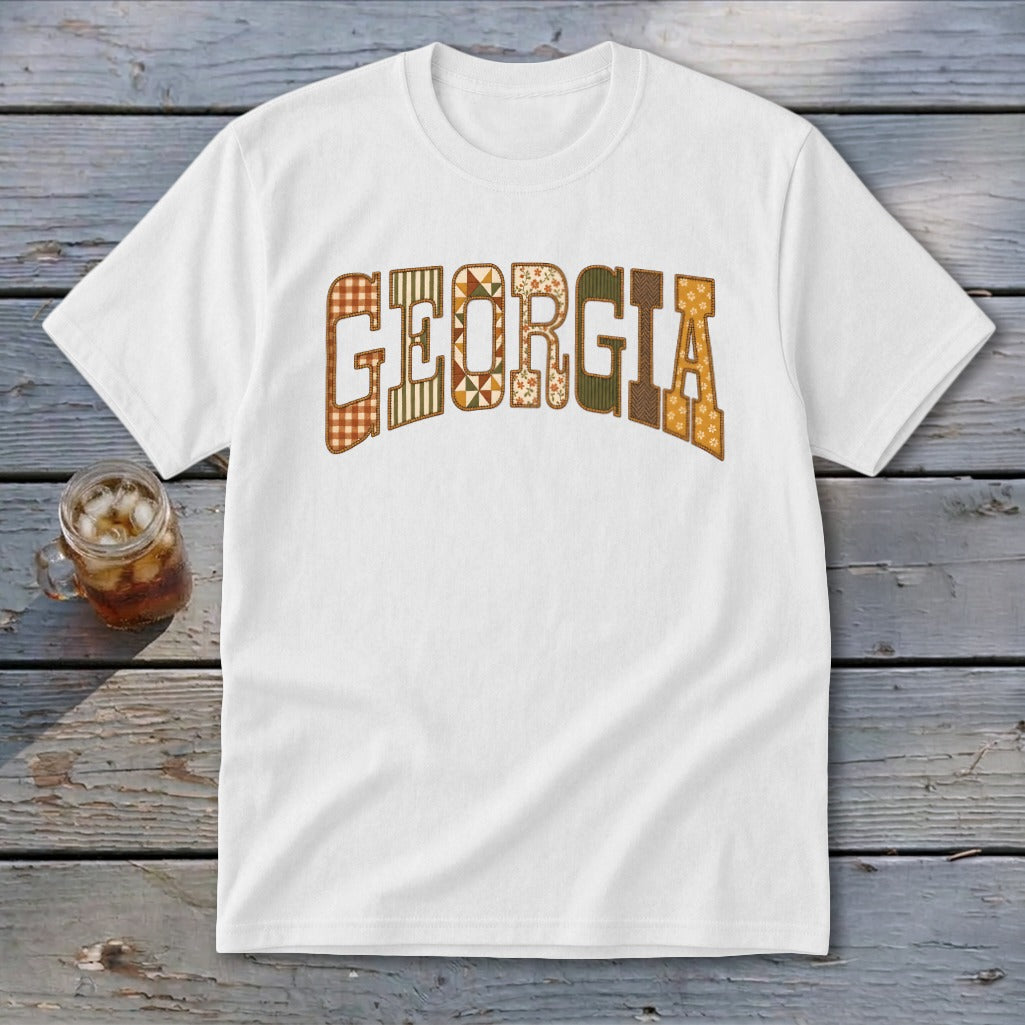 Georgia Faux Embroidery Letters Youth Tee