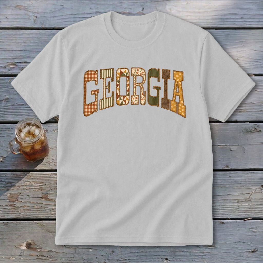 Georgia Faux Embroidery Letters Youth Tee