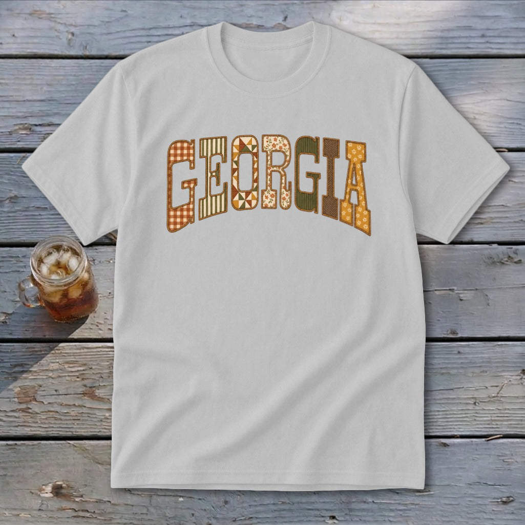 Georgia Faux Embroidery Letters Youth Tee