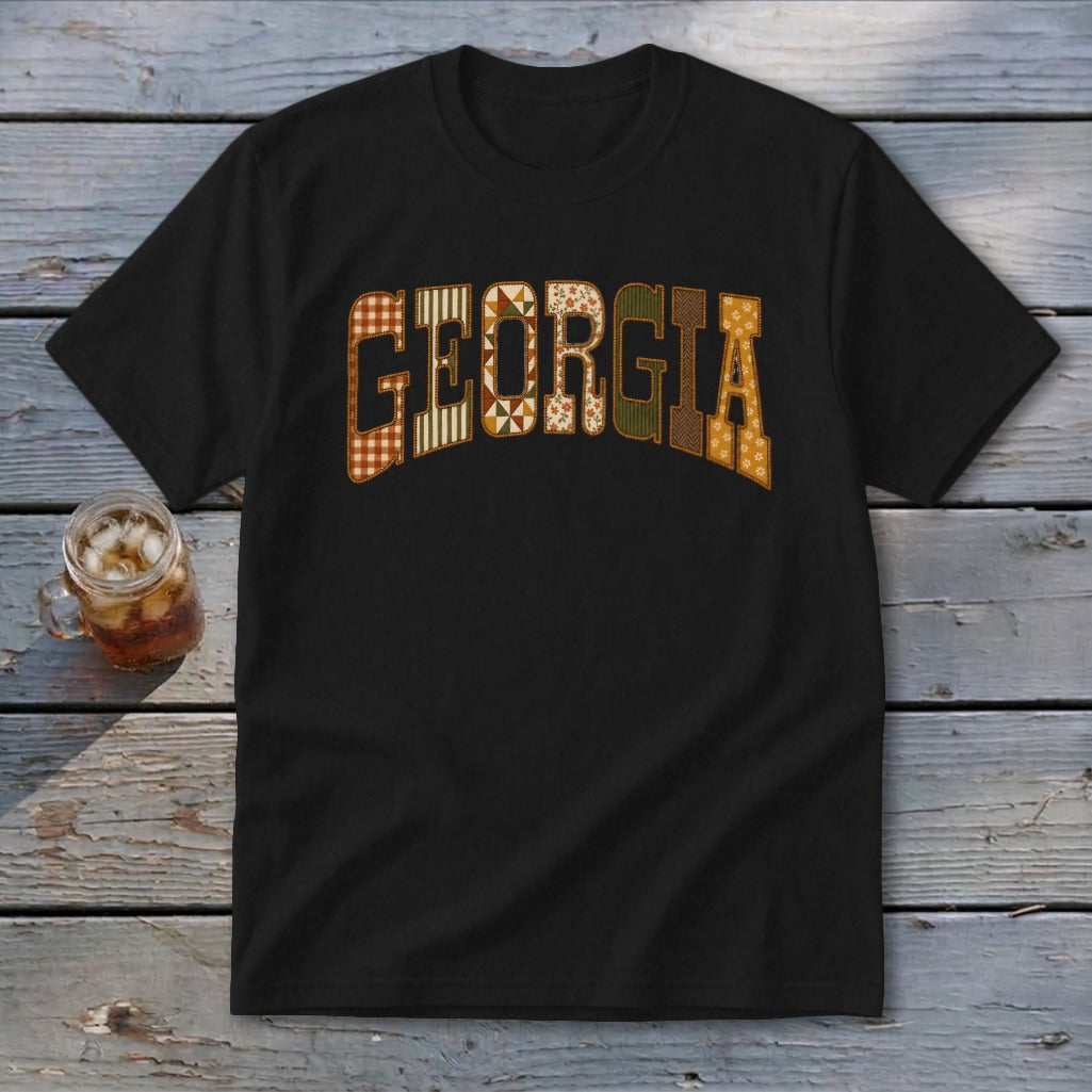 Georgia Faux Embroidery Letters Youth Tee