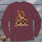 Georgia Faux Patchwork Christmas Tree Long Sleeve Tee