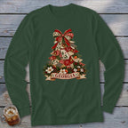 Georgia Faux Patchwork Christmas Tree Long Sleeve Tee