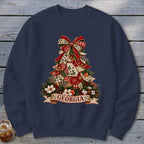 Georgia Faux Patchwork Christmas Tree Sweatshirt