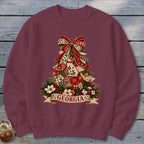 Georgia Faux Patchwork Christmas Tree Sweatshirt