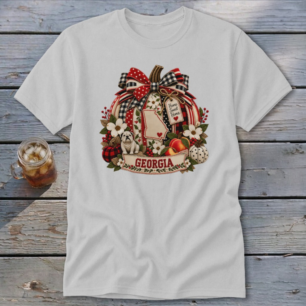 Georgia Faux Patchwork Pumpkin Classic Tee