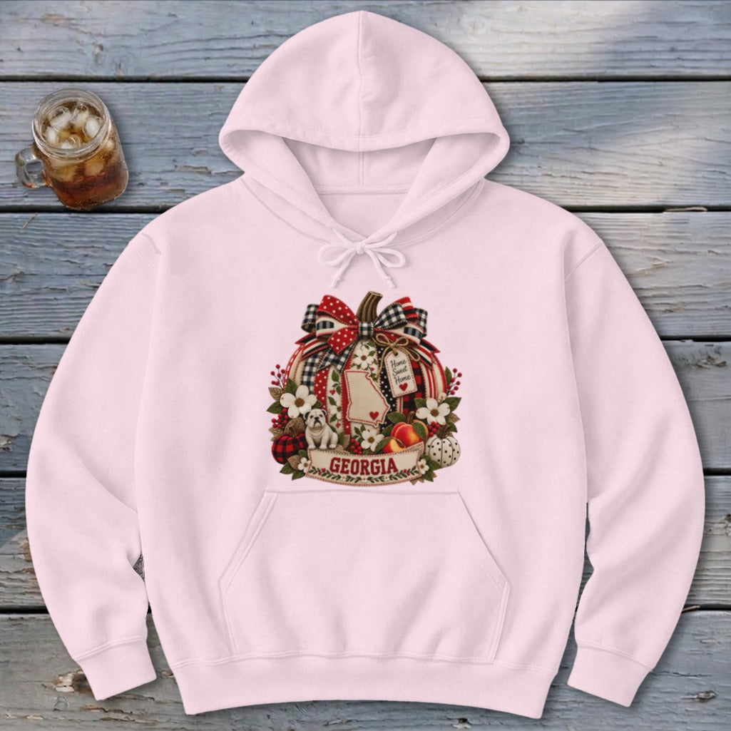 Georgia Faux Patchwork Pumpkin Hoodie