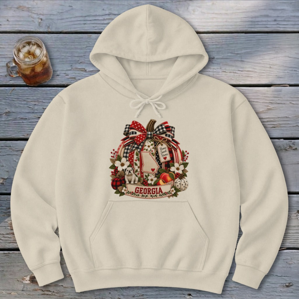 Georgia Faux Patchwork Pumpkin Hoodie
