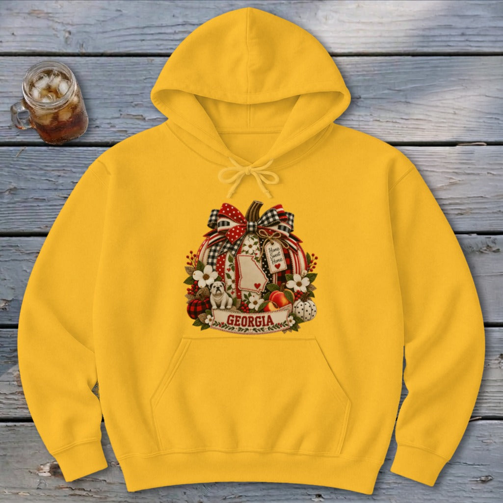 Georgia Faux Patchwork Pumpkin Hoodie