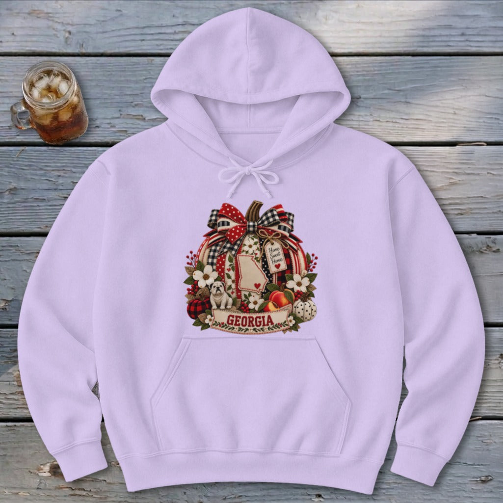 Georgia Faux Patchwork Pumpkin Hoodie