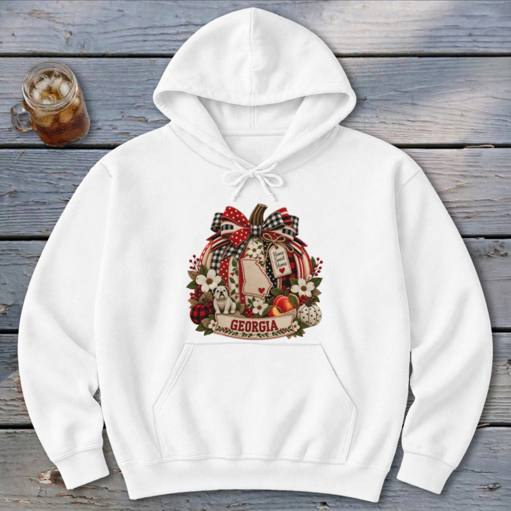 Georgia Faux Patchwork Pumpkin Hoodie