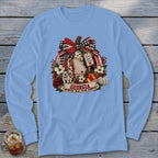 Georgia Faux Patchwork Pumpkin Long Sleeve Tee