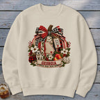 Georgia Faux Patchwork Pumpkin Sweatshirt