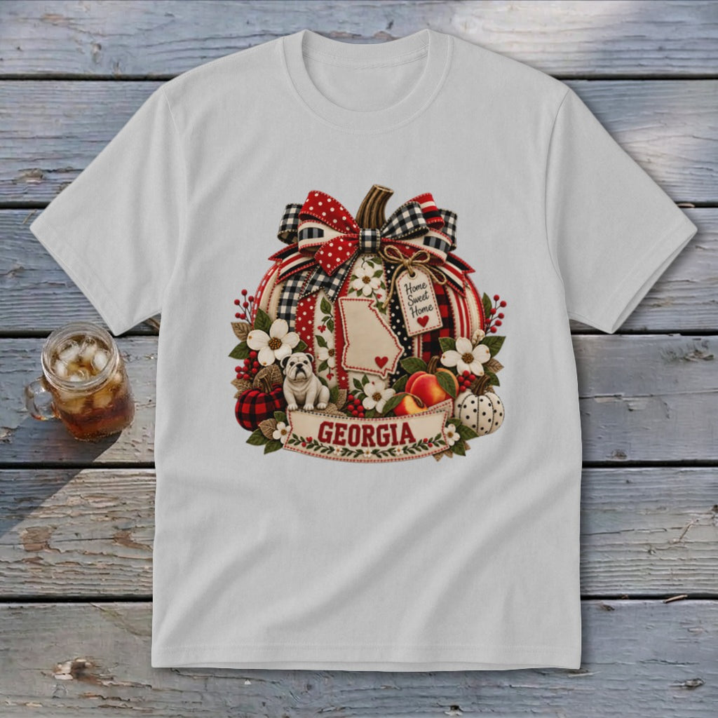 Georgia Faux Patchwork Pumpkin Youth Tee