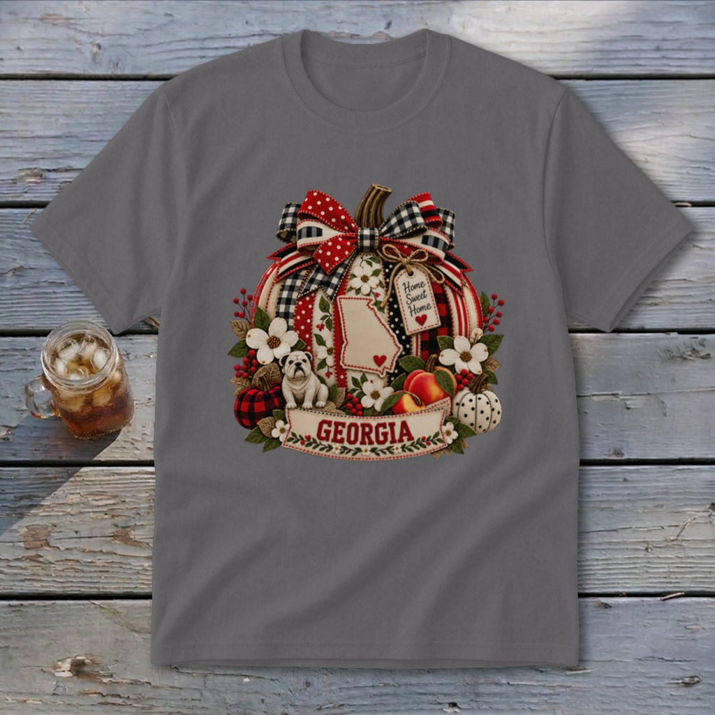 Georgia Faux Patchwork Pumpkin Youth Tee