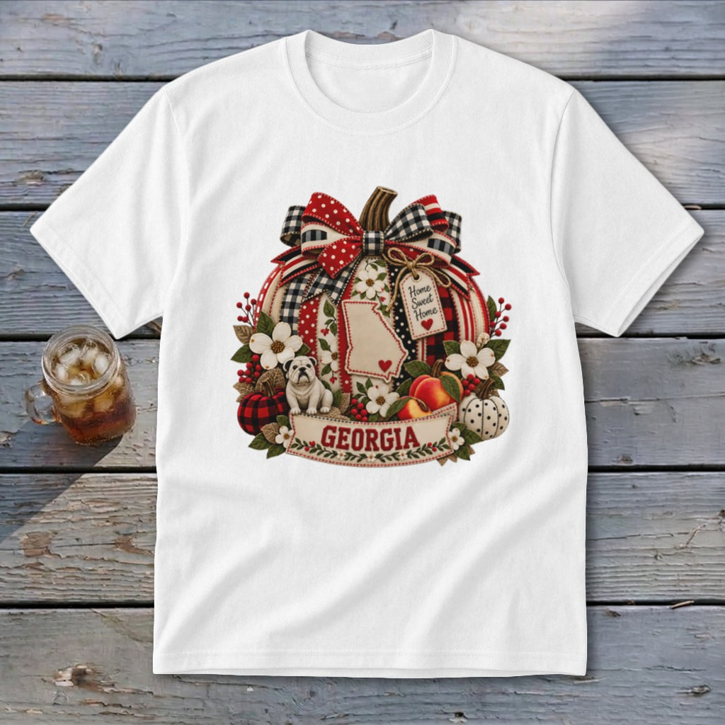 Georgia Faux Patchwork Pumpkin Youth Tee