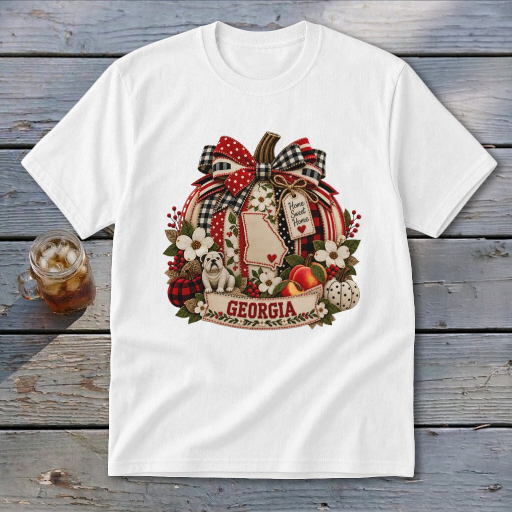 Georgia Faux Patchwork Pumpkin Youth Tee