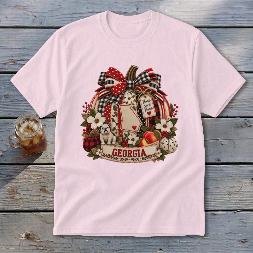 Georgia Faux Patchwork Pumpkin Youth Tee