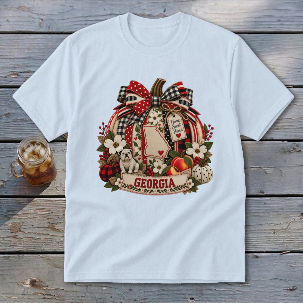Georgia Faux Patchwork Pumpkin Youth Tee
