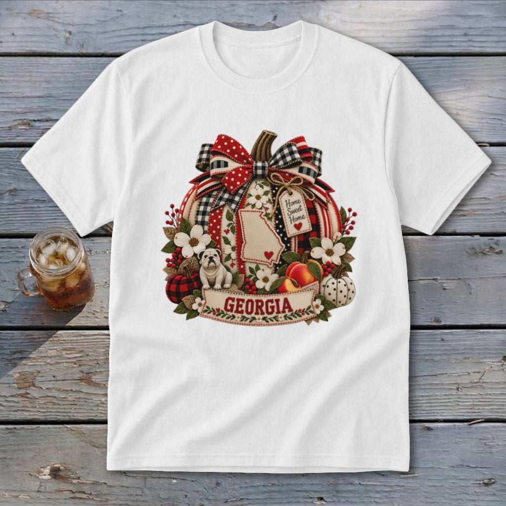 Georgia Faux Patchwork Pumpkin Youth Tee