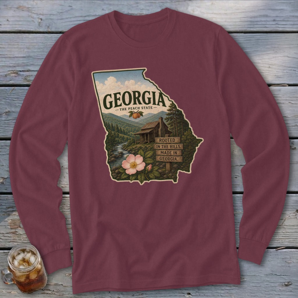 Georgia Homeplace Scene Long Sleeve Tee