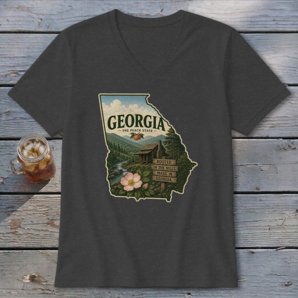 Georgia Homeplace Scene V-neck
