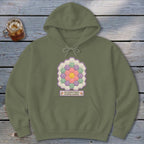 Grandmother's Flower Garden Faux Quilt Block Hoodie