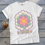 Grandmother's Flower Garden Faux Quilt Block Signature Tee