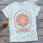 Grandmother's Flower Garden Faux Quilt Block Signature Tee