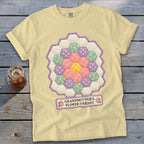Grandmother's Flower Garden Faux Quilt Block Signature Tee