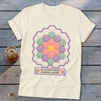 Grandmother's Flower Garden Faux Quilt Block Softstyle Tee