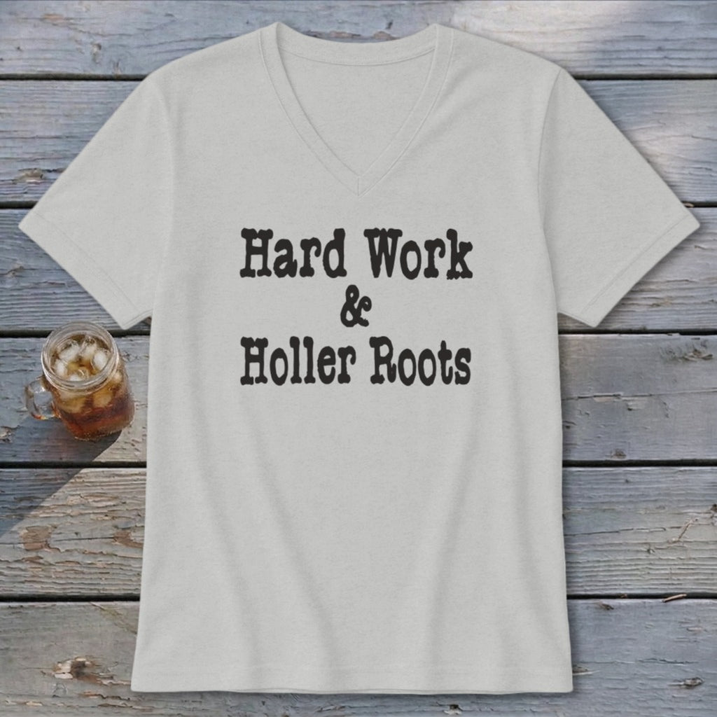 Hard Work & Holler Roots V-neck