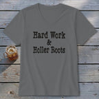 Hard Work & Holler Roots V-neck