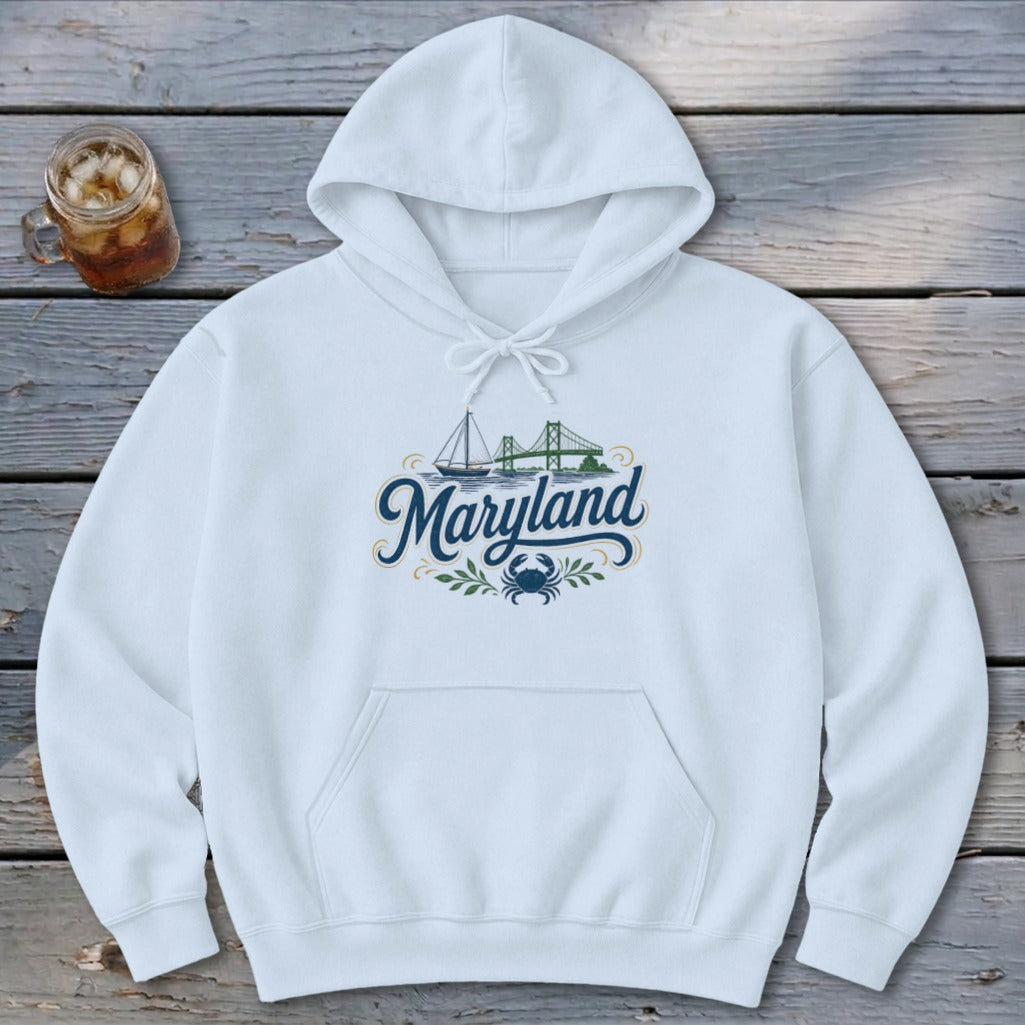 Heritage Script Maryland Hoodie