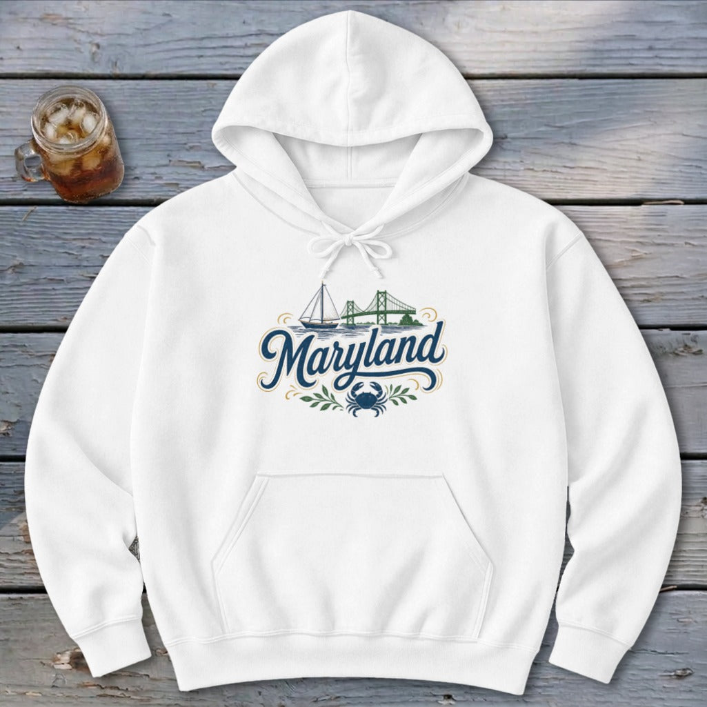Heritage Script Maryland Hoodie