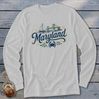 Heritage Script Maryland Long Sleeve Tee