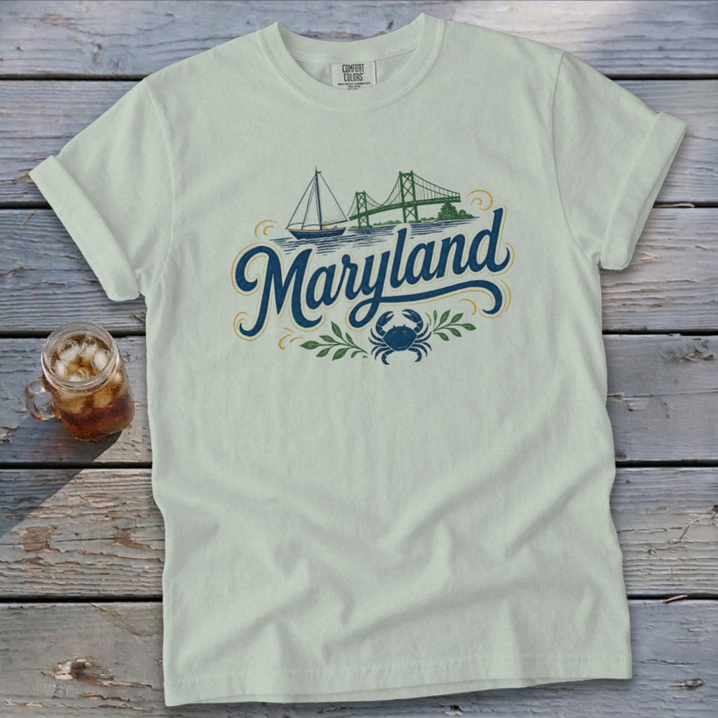 Heritage Script Maryland Signature Tee