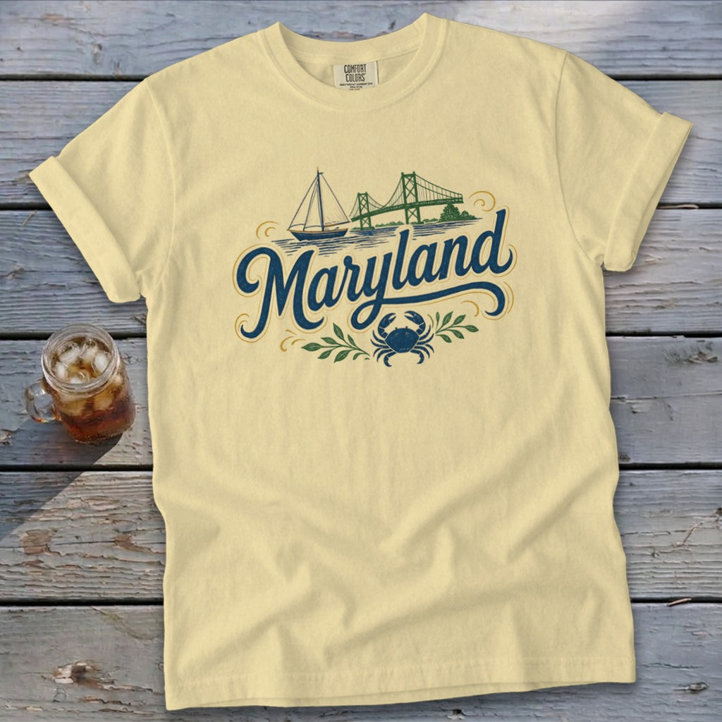 Heritage Script Maryland Signature Tee