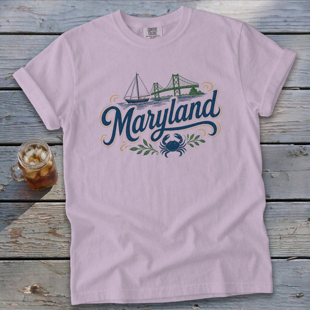Heritage Script Maryland Signature Tee