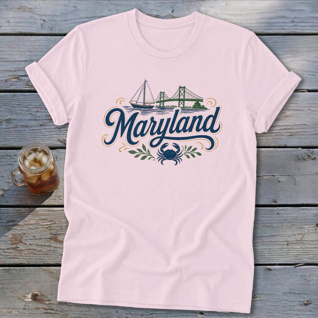 Heritage Script Maryland Softstyle Tee