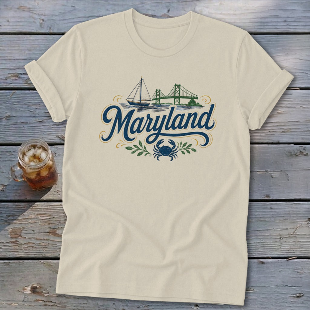 Heritage Script Maryland Softstyle Tee