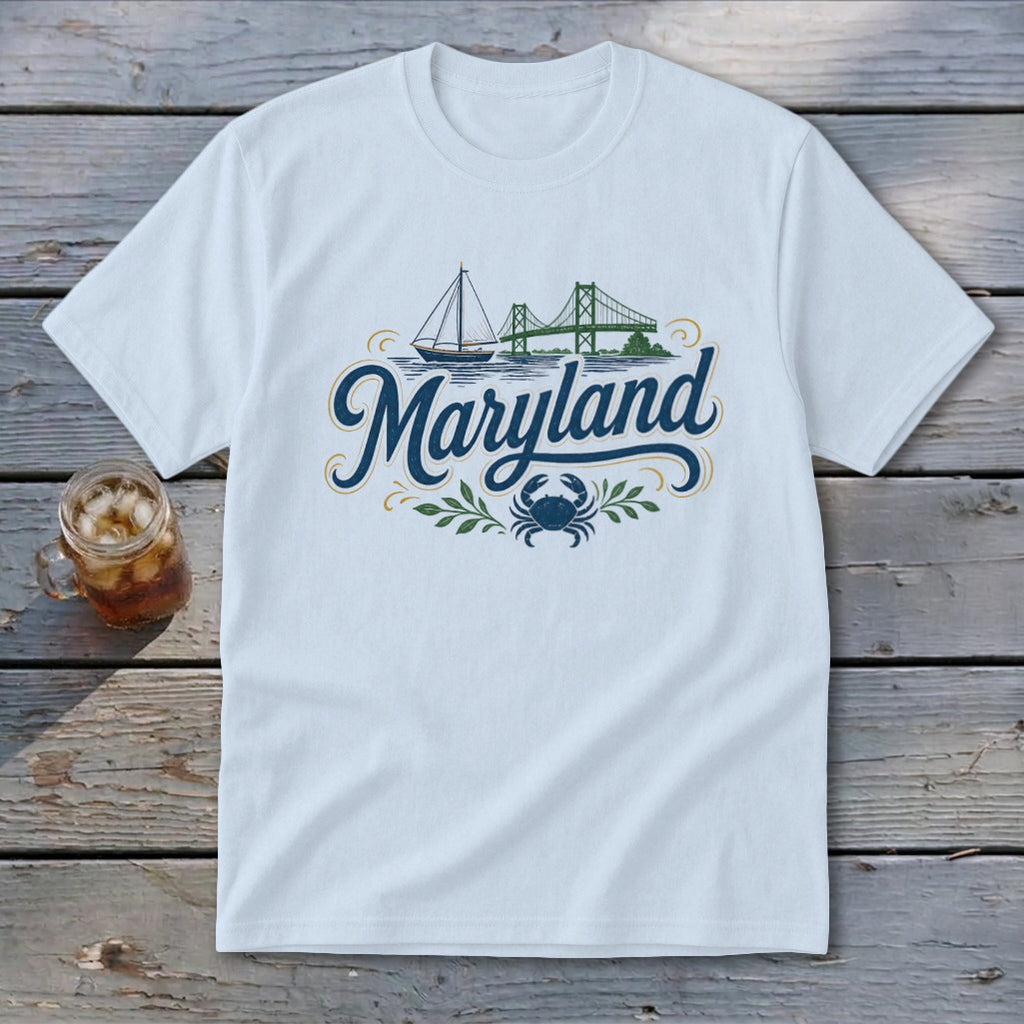 Heritage Script Maryland Youth Tee