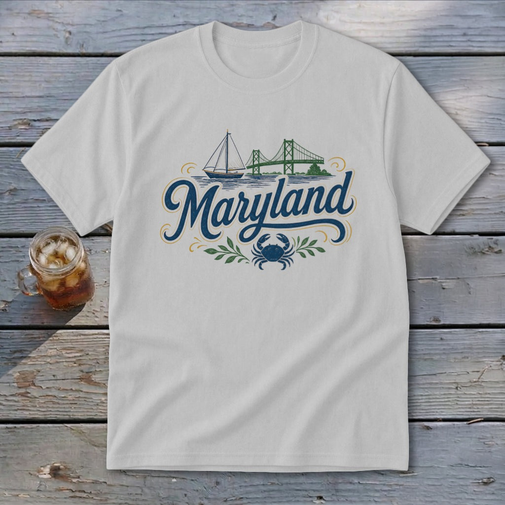Heritage Script Maryland Youth Tee
