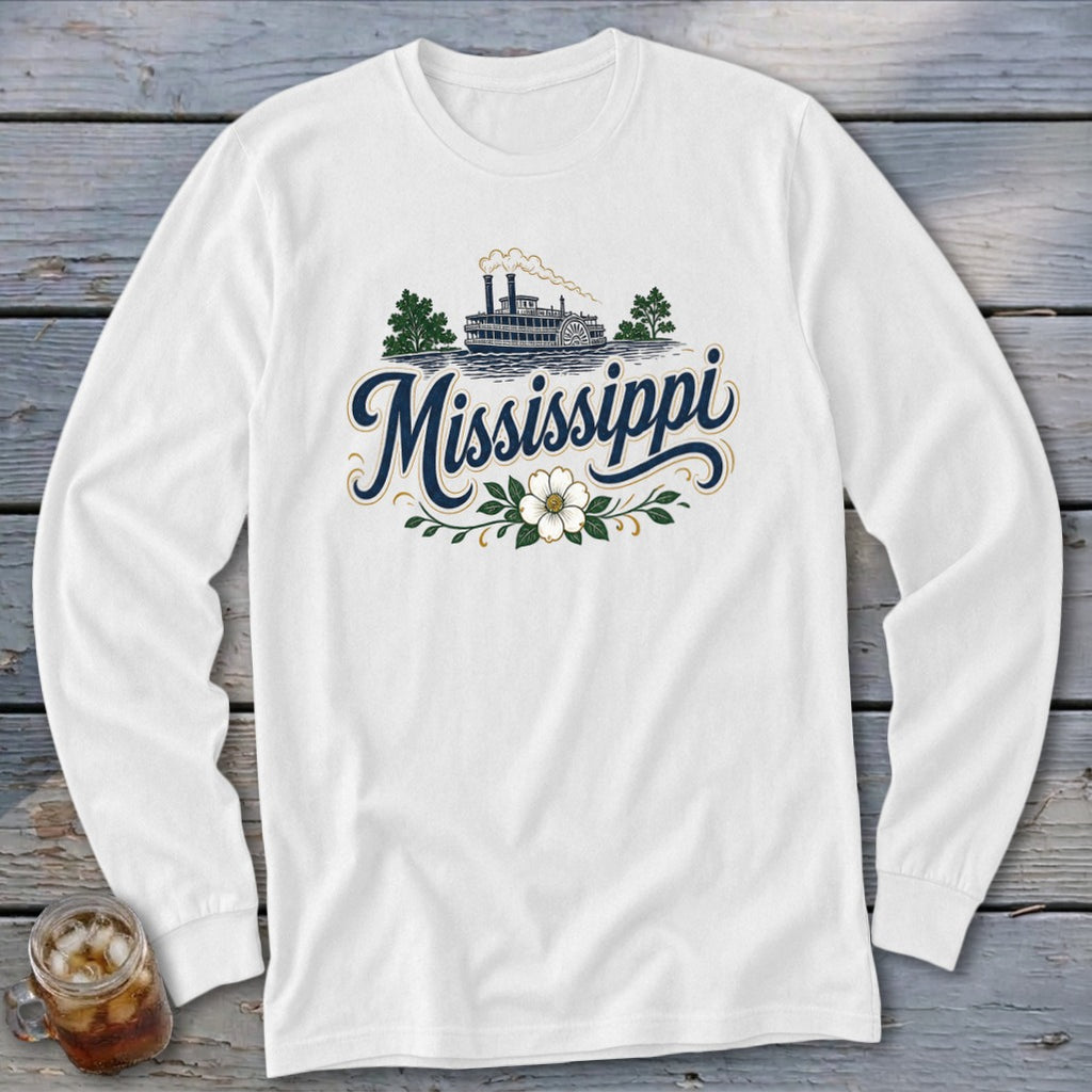 Heritage Script Mississippi Long Sleeve Tee