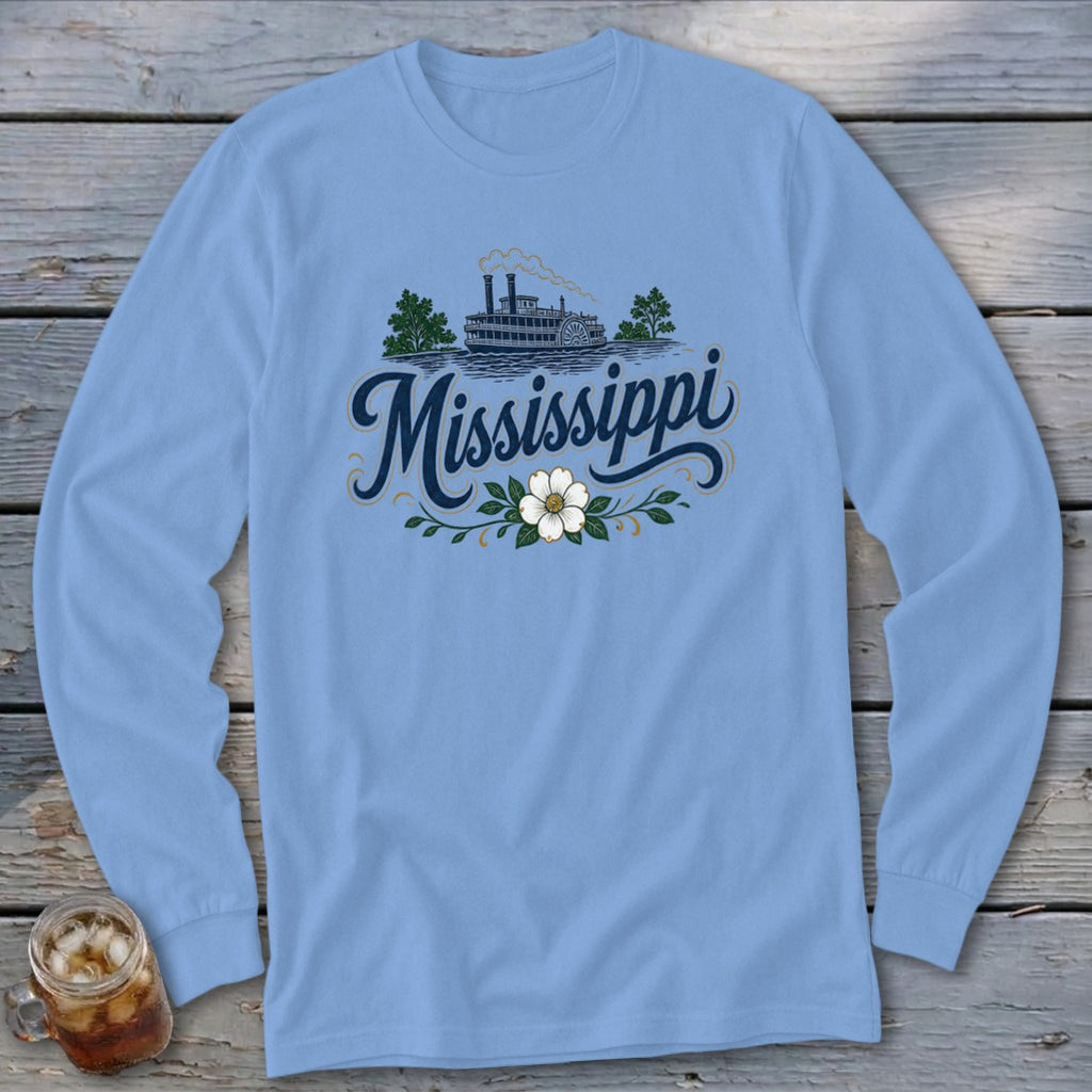 Heritage Script Mississippi Long Sleeve Tee
