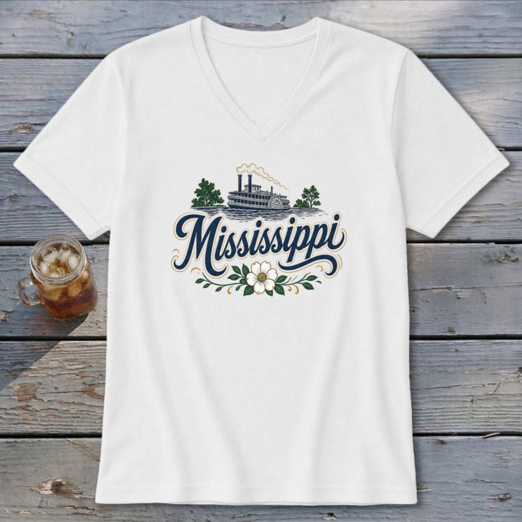 Heritage Script Mississippi V-neck
